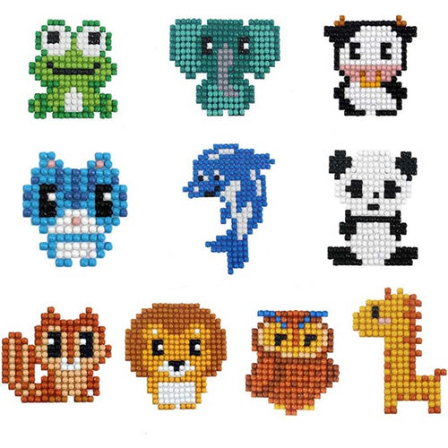 Set Diamond Painting Stickers met Dieren voor Kinderen