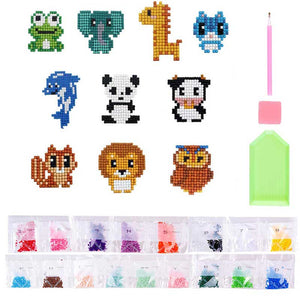 Diamond Painting Stickerset met Dieren voor Kinderen