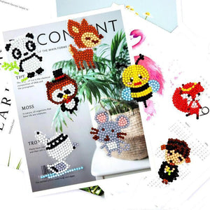 Set van Diamond Painting Stickers Dieren voor Kinderen