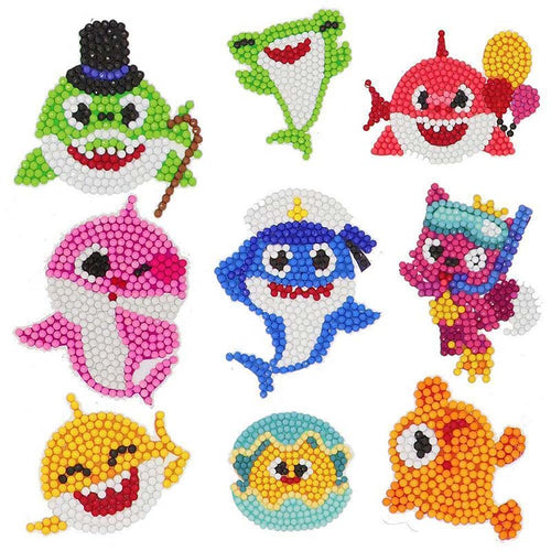 Set Diamond Painting Stickers met Waterdieren voor Kinderen