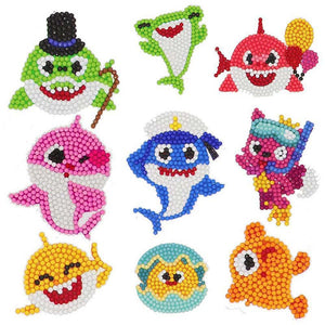 Set Diamond Painting Stickers met Waterdieren voor Kinderen