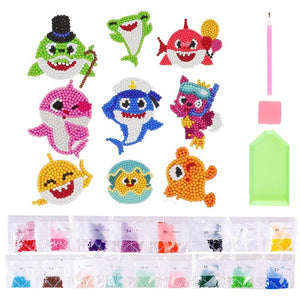 Diamond Painting Sticker Set met Zeedieren voor Kinderen