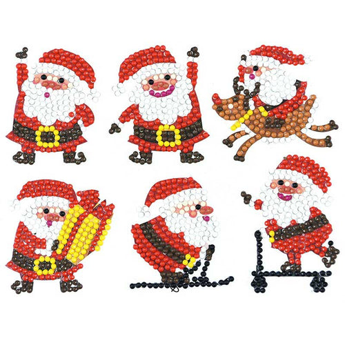 Diamond Painting Sticker Set met Kerstmannen voor Kinderen