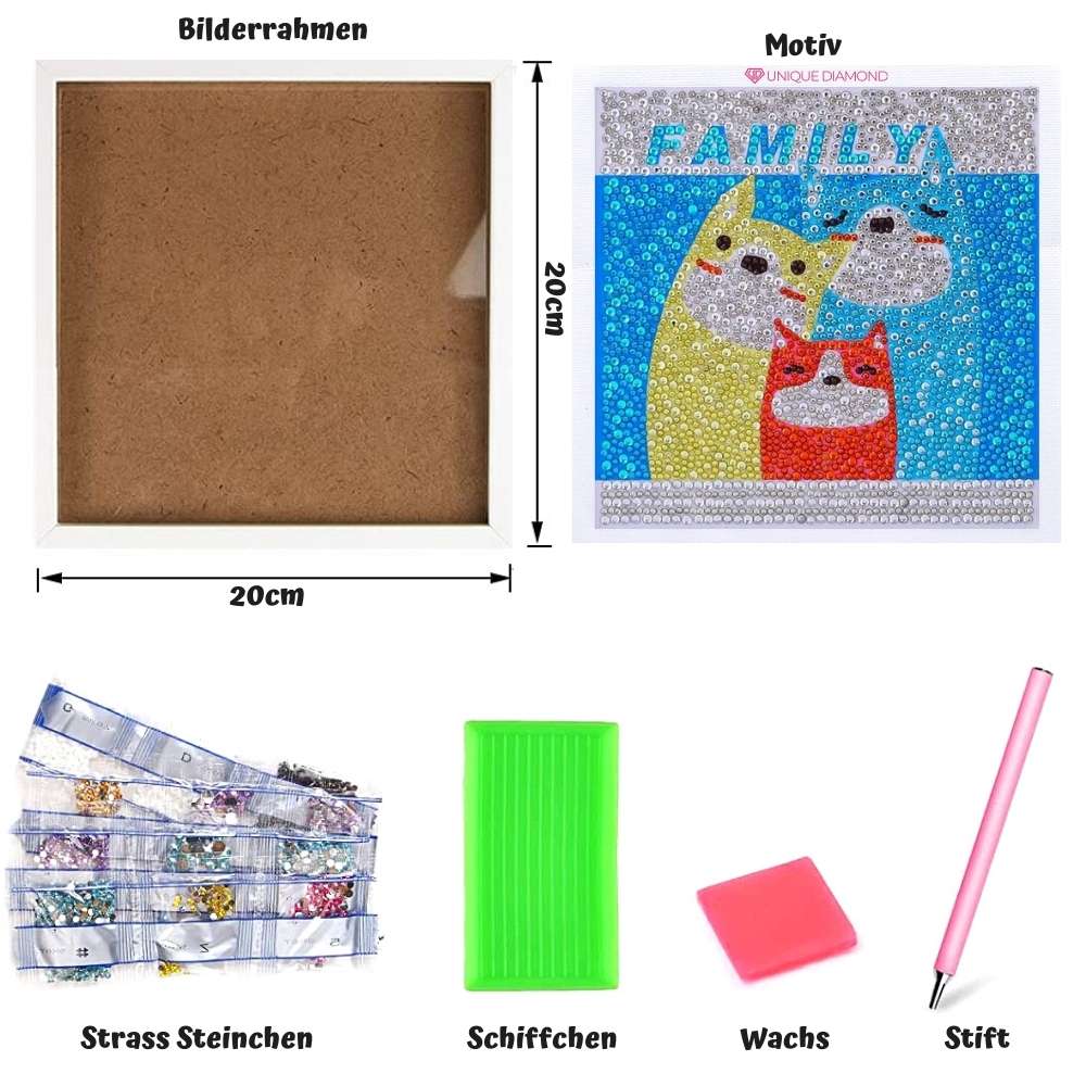 Diamond Painting Kit 5D voor Kinderen met Fotolijst