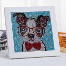 Afbeelding in Gallery-weergave laden, Diamond Painting Kit 5D voor Kinderen - Hond met Fotolijst
