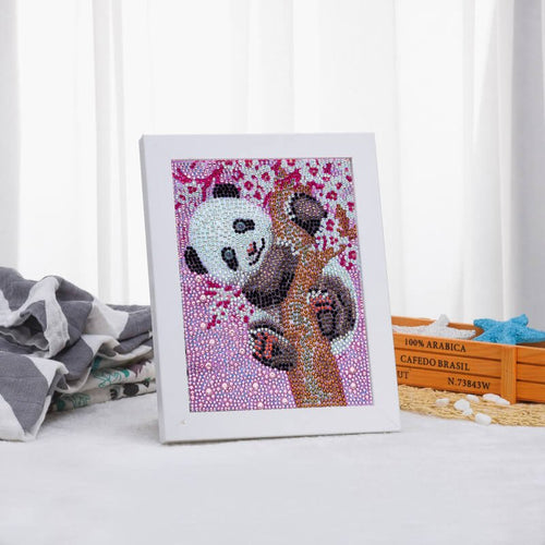 Diamond Painting 5D Panda voor Kinderen met Fotolijst