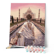 Afbeelding in Gallery-weergave laden, Schilderen op Nummer - Romantische wandeling Taj Mahal