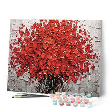 Afbeelding in Gallery-weergave laden, Schilderen op Nummer - Abstracte rode bloemen