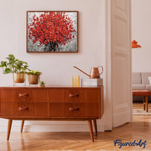Afbeelding in Gallery-weergave laden, Schilderen op Nummer - Abstracte rode bloemen