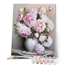 Afbeelding in Gallery-weergave laden, Schilderen op Nummer - Vaas met pioenrozen