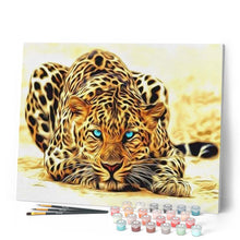 Afbeelding in Gallery-weergave laden, Schilderen op Nummer - Panter met blauwe ogen