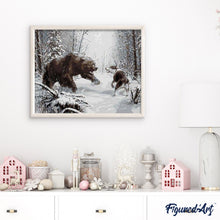 Afbeelding in Gallery-weergave laden, Schilderen op Nummer - Beer en Wolf vechten