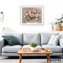 Afbeelding in Gallery-weergave laden, Schilderen op Nummer - Boeket roze bloemen op een kleine tafel
