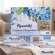 Afbeelding in Gallery-weergave laden, Schilderen op Nummer - Boeket roze bloemen op een kleine tafel