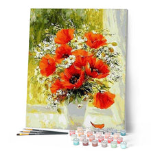Afbeelding in Gallery-weergave laden, Schilderen op Nummer - Rode bloemen en madeliefjes
