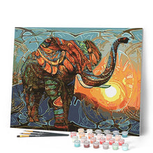 Afbeelding in Gallery-weergave laden, Schilderen op Nummer - Olifant bij zonsopgang