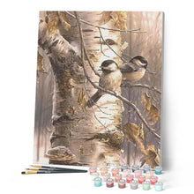 Afbeelding in Gallery-weergave laden, Schilderen op Nummer - Twee vogels op takken