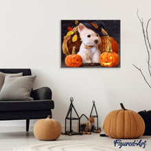 Afbeelding in Gallery-weergave laden, Schilderen op Nummer - Westie hond tijdens Halloween