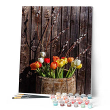 Afbeelding in Gallery-weergave laden, Schilderen op Nummer - Vat met bloemen