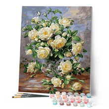 Afbeelding in Gallery-weergave laden, Schilderen op Nummer - Witte camelia's