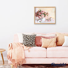 Afbeelding in Gallery-weergave laden, Schilderen op Nummer - Roze rozen op een witte tafel
