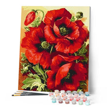Afbeelding in Gallery-weergave laden, Schilderen op Nummer - Prachtige rode bloemen