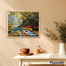 Afbeelding in Gallery-weergave laden, Schilderen op Nummer - Heldere rivier in het bos