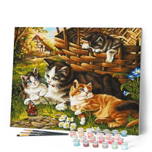 Afbeelding in Gallery-weergave laden, Schilderen op Nummer - Vier katten