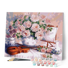 Afbeelding in Gallery-weergave laden, Schilderen op Nummer - Bloemen en viool
