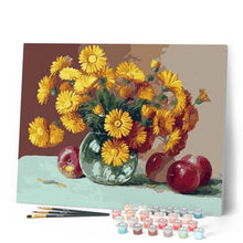Afbeelding in Gallery-weergave laden, Schilderen op Nummer - Vaas met Zonnebloemen en Appels
