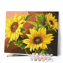 Afbeelding in Gallery-weergave laden, Schilderen op Nummer - Drie Zonnebloemen