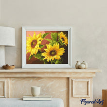 Afbeelding in Gallery-weergave laden, Schilderen op Nummer - Drie Zonnebloemen