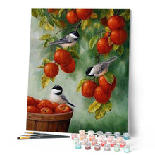 Afbeelding in Gallery-weergave laden, Schilderen op Nummer - Vogels op rode appels