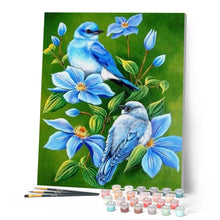 Afbeelding in Gallery-weergave laden, Schilderen op Nummer - Blauwe Vogels