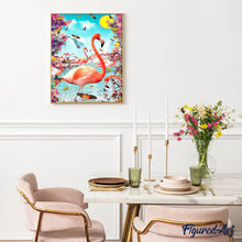 Afbeelding in Gallery-weergave laden, Schilderen op Nummer - Roze flamingo's en vlinders