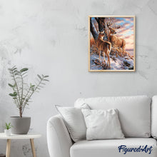 Afbeelding in Gallery-weergave laden, Schilderen op Nummer - Herten in de winter