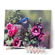 Afbeelding in Gallery-weergave laden, Schilderen op Nummer - Vogel en roze bloemen