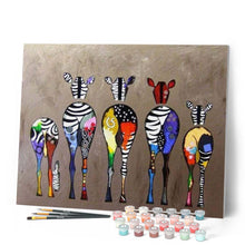 Afbeelding in Gallery-weergave laden, Schilderen op Nummer - Zebra's Terug
