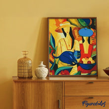 Afbeelding in Gallery-weergave laden, Schilderen op Nummer - Vrouwen en blauwe kat