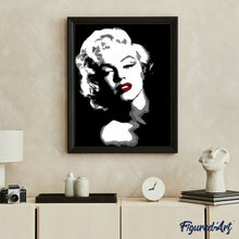 Afbeelding in Gallery-weergave laden, Schilderen op Nummer - Monroe zwart-wit