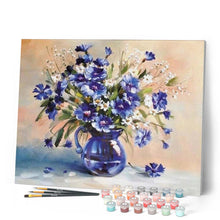 Afbeelding in Gallery-weergave laden, Schilderen op Nummer - Blauwe Vaas met Saffier