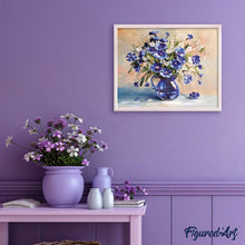 Afbeelding in Gallery-weergave laden, Schilderen op Nummer - Blauwe Vaas met Saffier