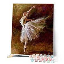 Afbeelding in Gallery-weergave laden, Schilderen op Nummer - Een ballerina die ballerinaschoenen draagt