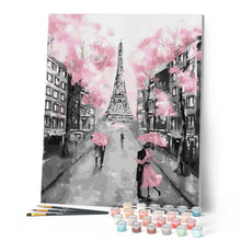 Afbeelding in Gallery-weergave laden, Schilderen op Nummer - Eiffeltoren met roze tinten