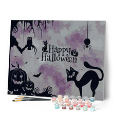 Afbeelding in Gallery-weergave laden, Schilderen op Nummer - Halloween en vleermuizen