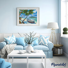 Afbeelding in Gallery-weergave laden, Schilderen op Nummer - Boot onder de palmbomen