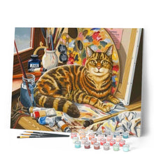 Afbeelding in Gallery-weergave laden, Schilderen op Nummer - Kat schilderij