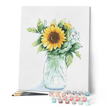 Afbeelding in Gallery-weergave laden, Schilderen op Nummer - Fles Zonnebloemen