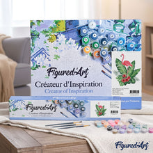 Afbeelding in Gallery-weergave laden, Schilderen op Nummer - Roze flamingo en bloemen