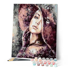 Afbeelding in Gallery-weergave laden, Schilderen op Nummer - Vrouw met rode hoed Vintage